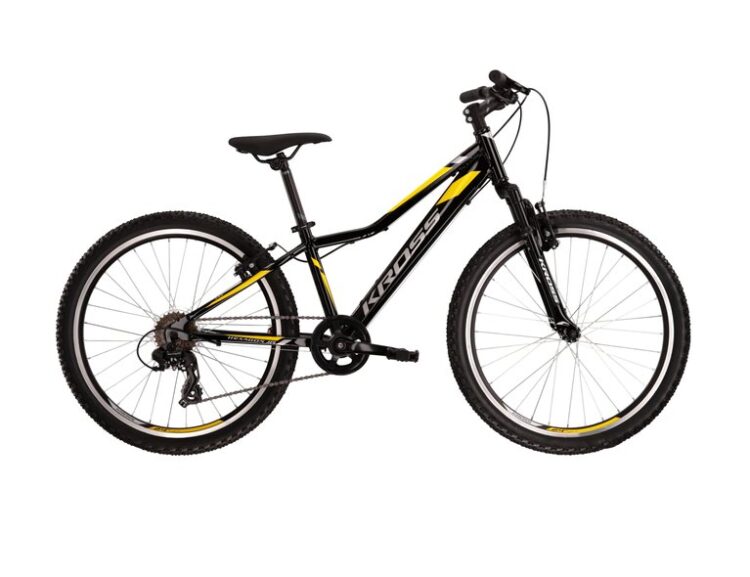 Bicicleta copii cross country KROSS HEXAGON JR 1.0 24 NEGRU