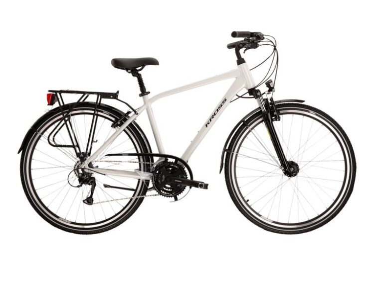 Bicicleta de trekking KROSS TRANS 4.0 Man Pearl