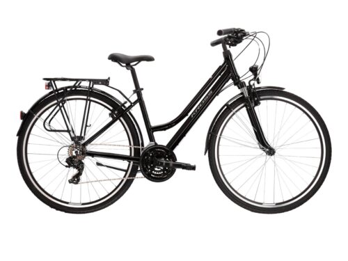 Bicicleta dama de trekking KROSS TRANS 1.0 Lady Black 2024