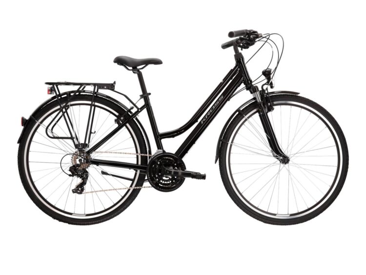 Bicicleta dama de trekking KROSS TRANS 1.0 Lady Black 2024