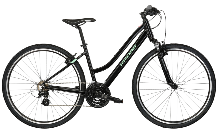 Bicicleta dama de oras KROSS EVADO 2.0 Lady Black 2024