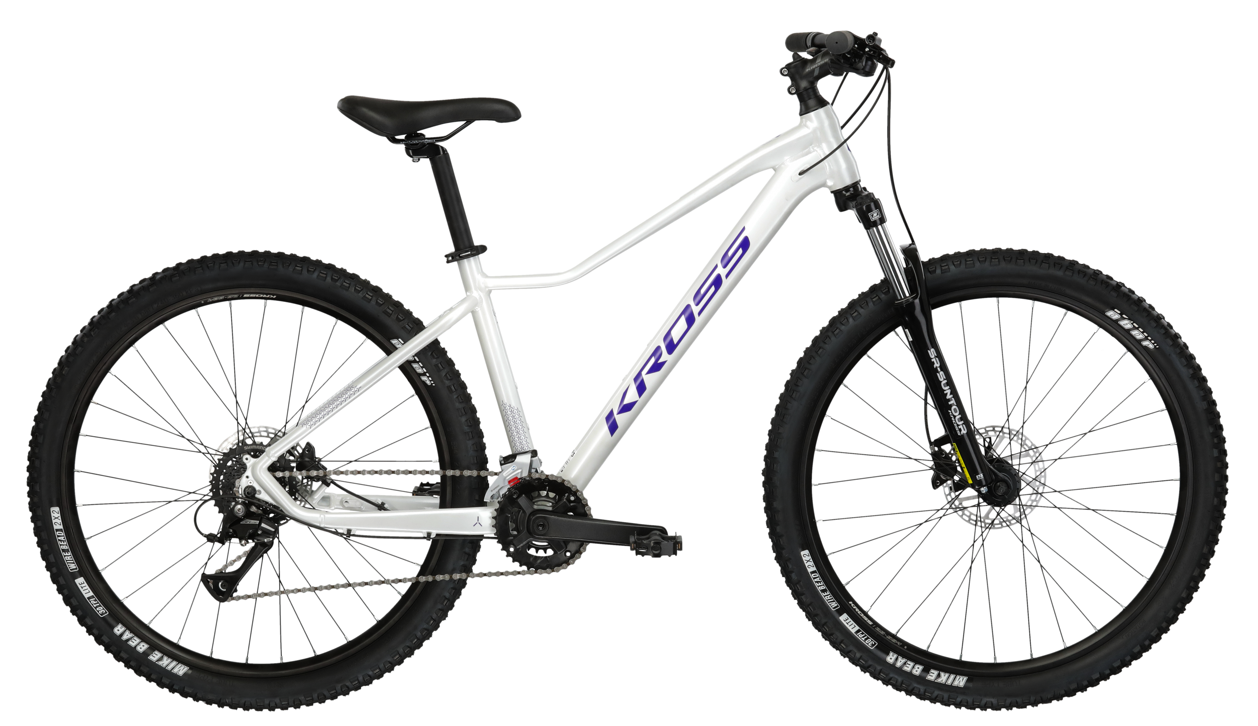 Bicicleta dama mtb cross country KROSS LEA 4.0 27.5 Pearl 2024
