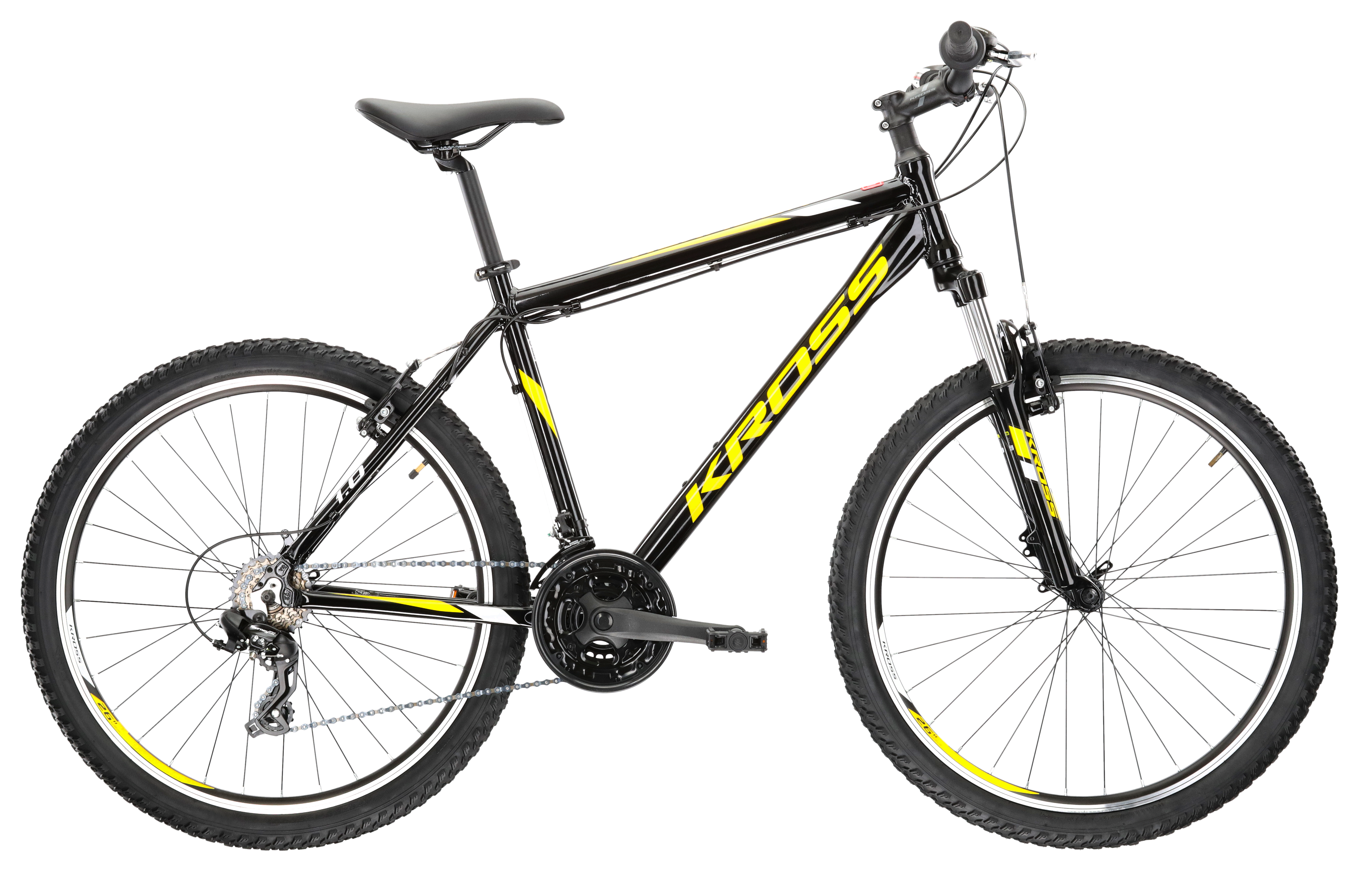 Bicicleta mtb cross country KROSS HEXAGON 1.0 26 Bk/Yell 2024