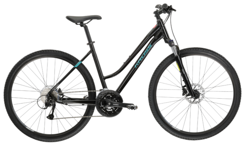 Bicicleta dama de oras KROSS EVADO 5.0 PP Lady Black 2024