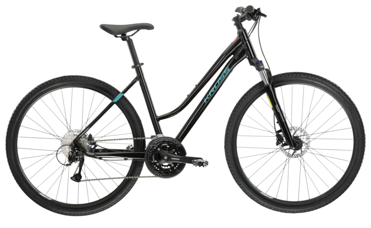 Bicicleta dama de oras KROSS EVADO 5.0 PP Lady Black 2024