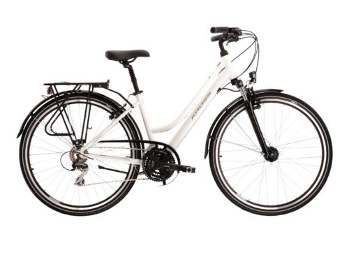 Bicicleta dama de trekking KROSS TRANS 3.0 Lady White 2024