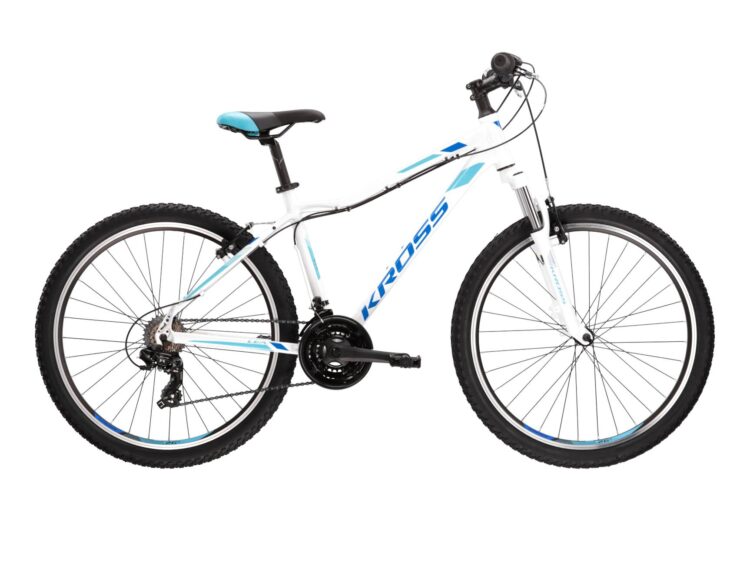 Bicicleta dama mtb cross country KROSS LEA 1.0 26 WH Wh/Blue 2024