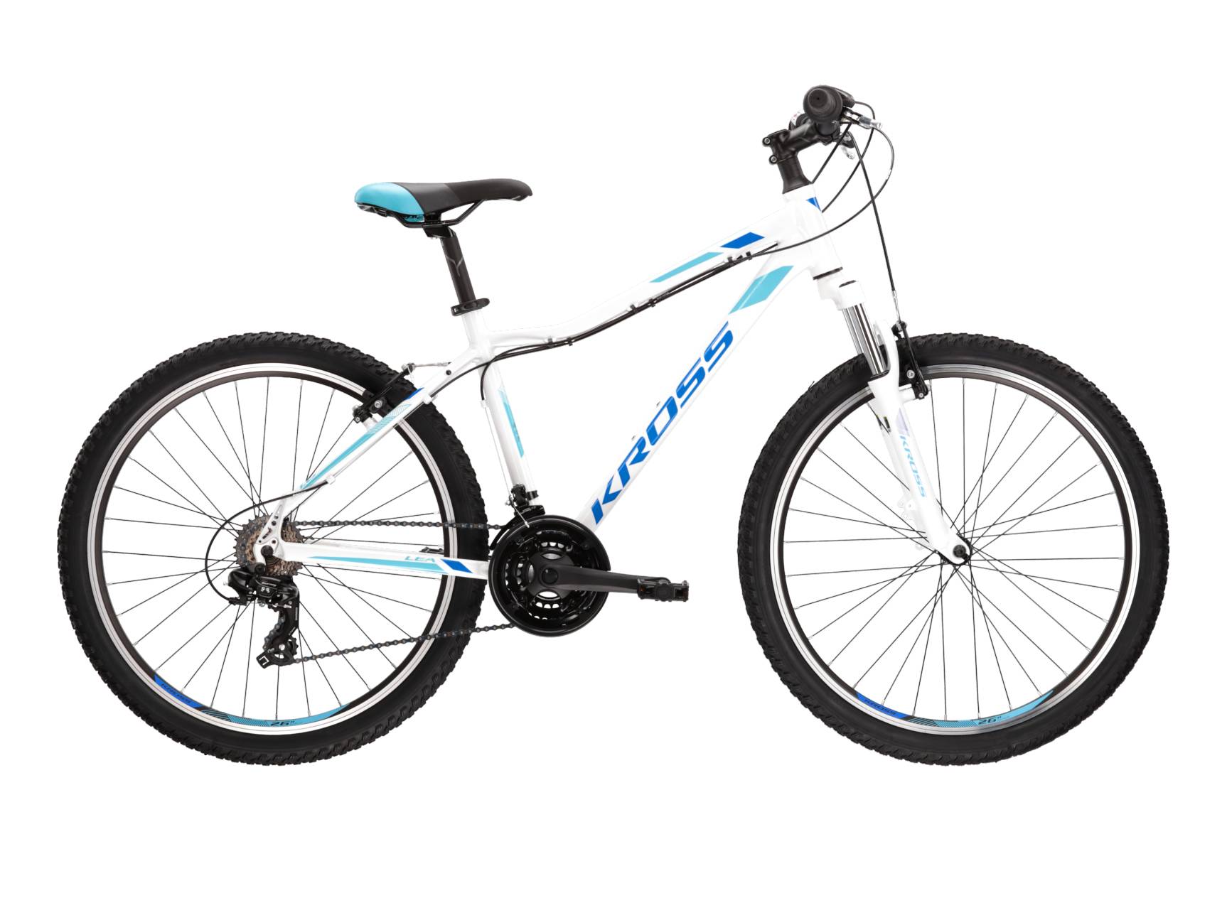 Bicicleta dama mtb cross country KROSS LEA 1.0 26 Wh/Blue 2024
