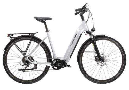 Bicicleta electrica de trekking KROSS TRANS HYBRID 5.0 LS Silver 2024