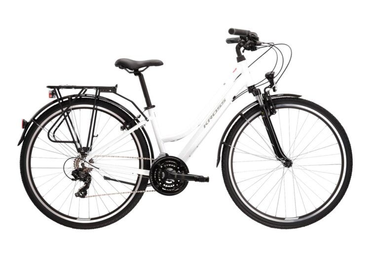 Bicicleta dama de trekking KROSS TRANS 1.0 Lady White 2024