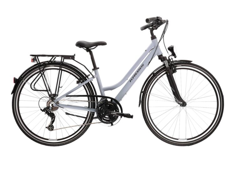 Bicicleta dama de trekking KROSS TRANS 5.0 PP Lady Pearl 2024
