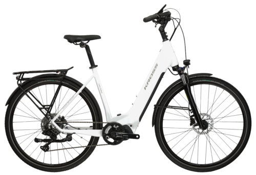 Bicicleta electrica de trekking KROSS TRANS HYBRID 5.0 LS White 2024