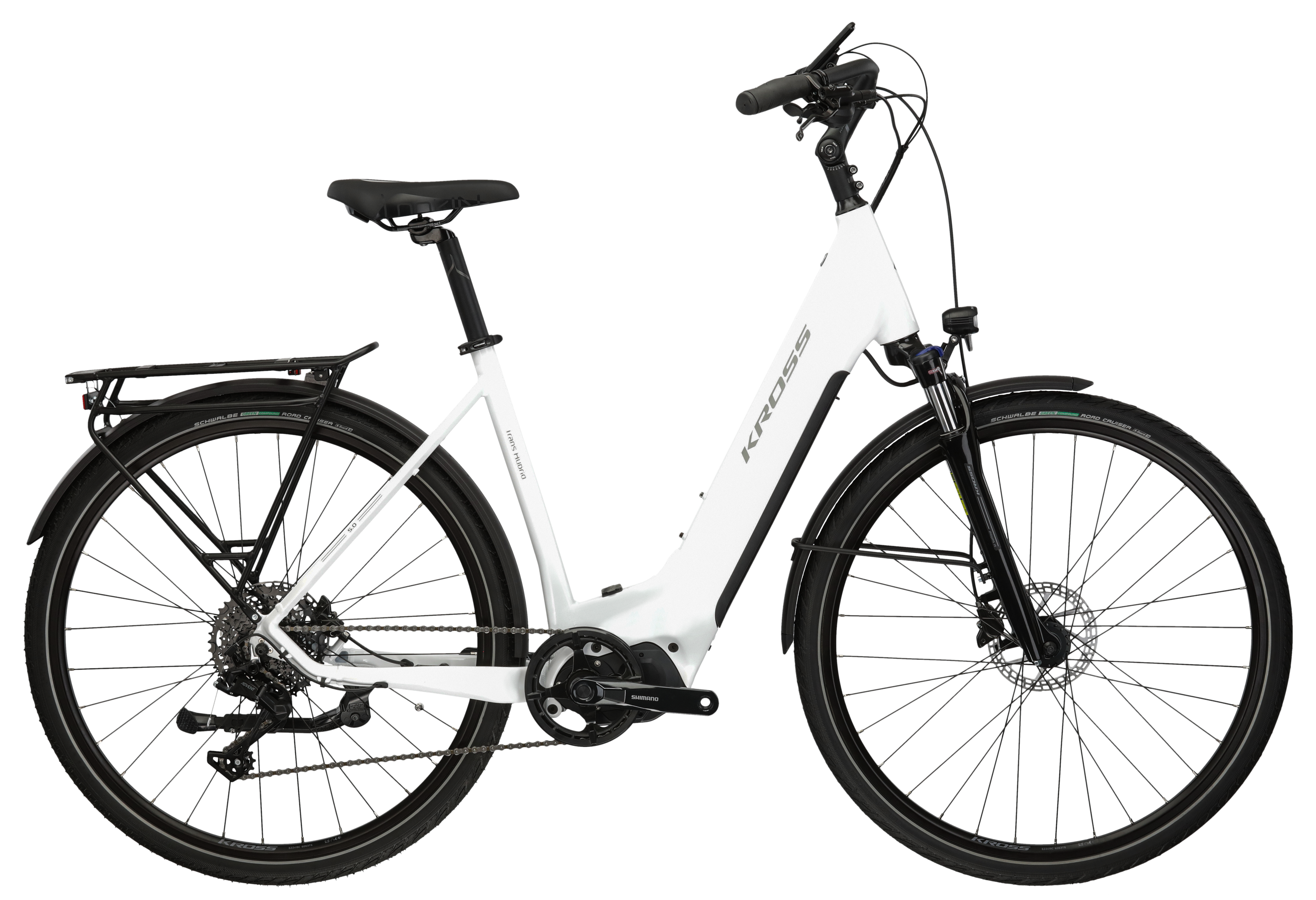 Bicicleta electrica de trekking KROSS TRANS HYBRID 5.0 LS White 2024