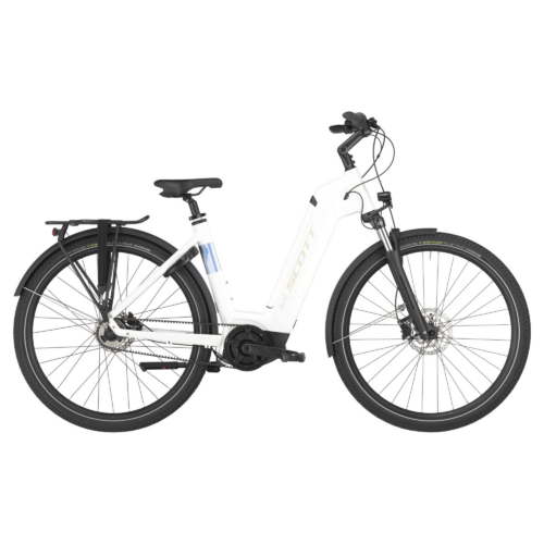 Bicicleta electrica de trekking SCOTT Sub eRIDE 40 Belt Wave White 2025