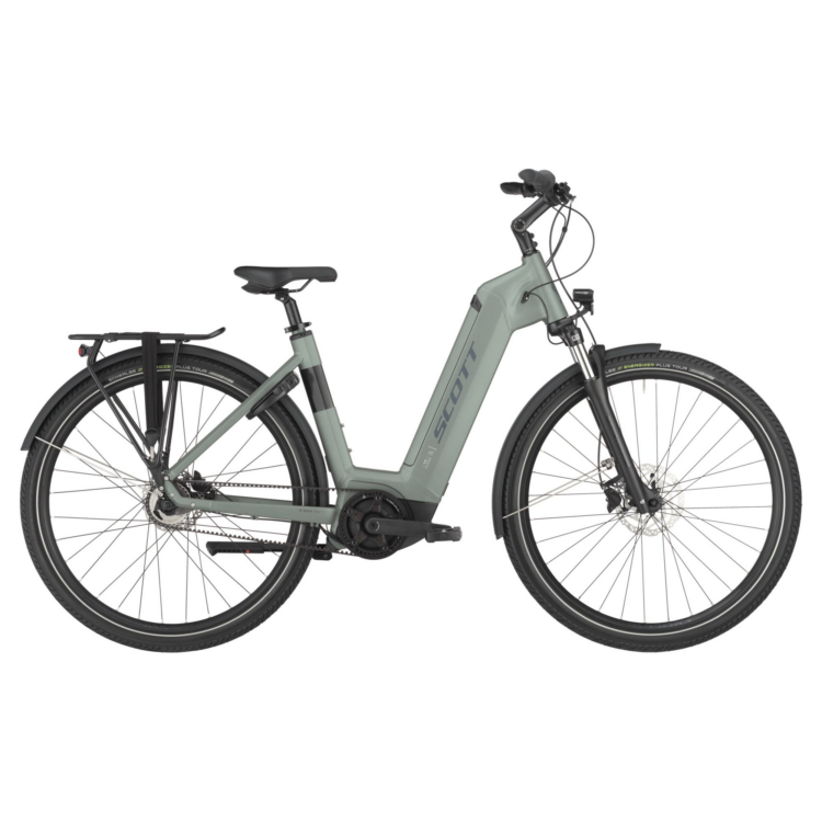Bicicleta electrica de trekking SCOTT Sub eRIDE 40 Belt Wave Green 2025
