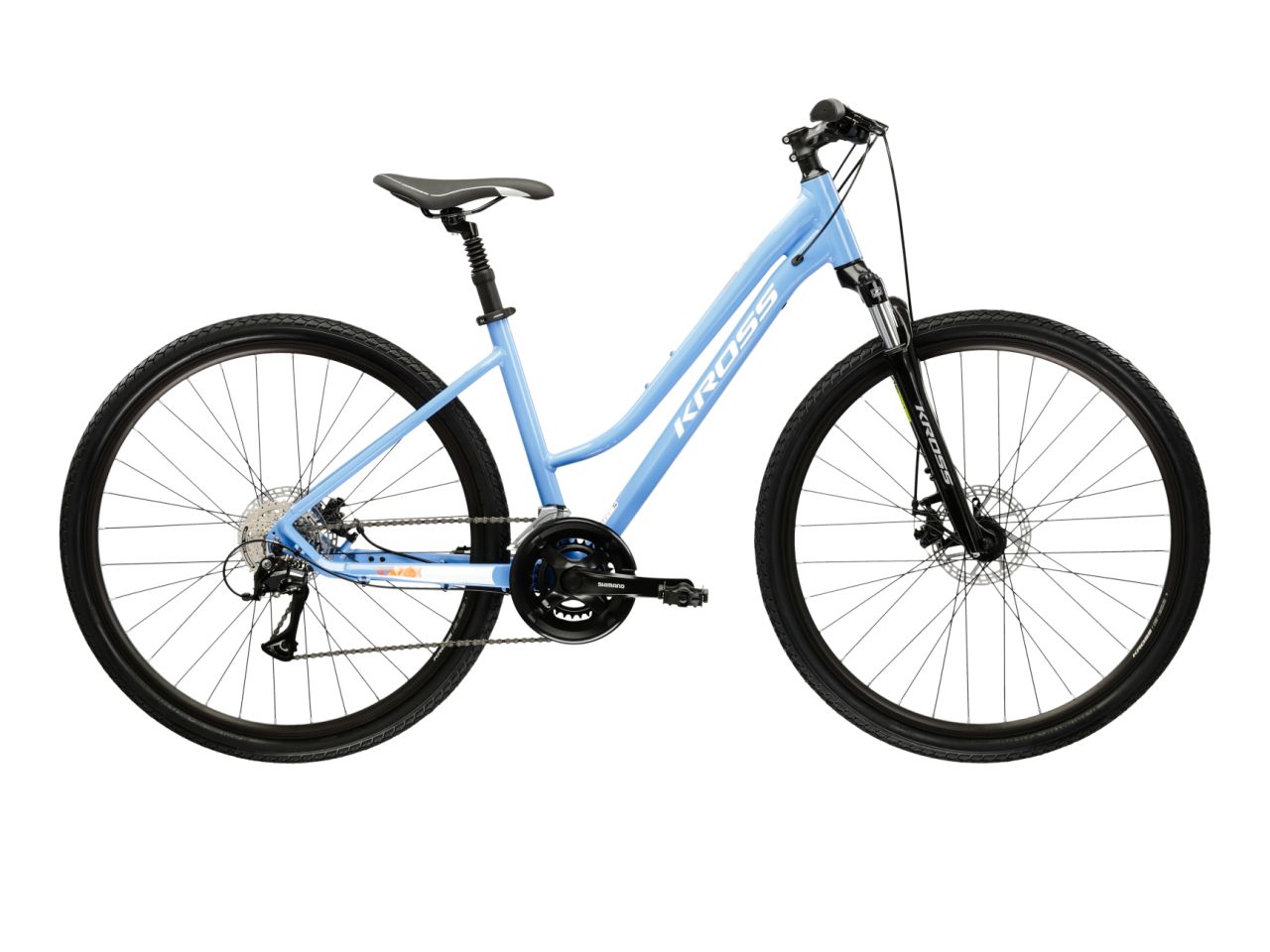 Bicicleta dama de oras KROSS EVADO 3.0 Lady Blue 2025