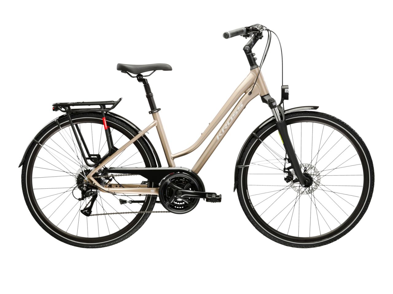 Bicicleta dama de trekking KROSS TRANS 3.0 Lady White 2025