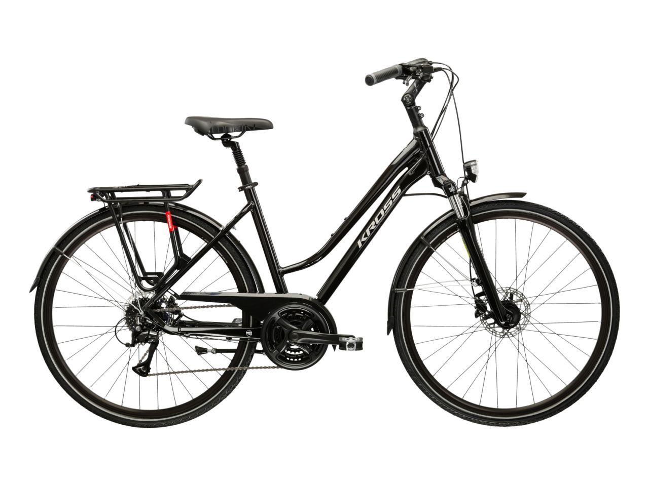 Bicicleta dama de trekking KROSS TRANS 4.0 Lady Black 2025